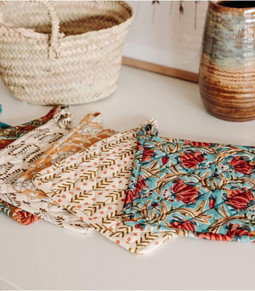 Hot plate holder - Thea olive