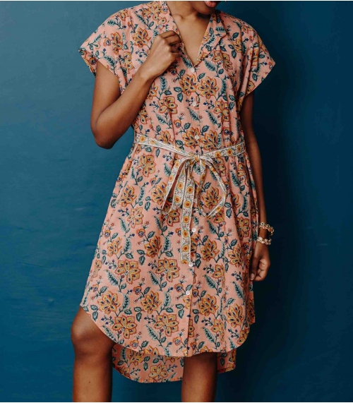 Short-sleeved shirt dress Rang