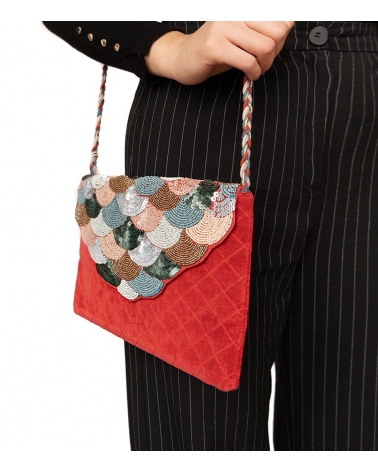 Sac en velours rouge