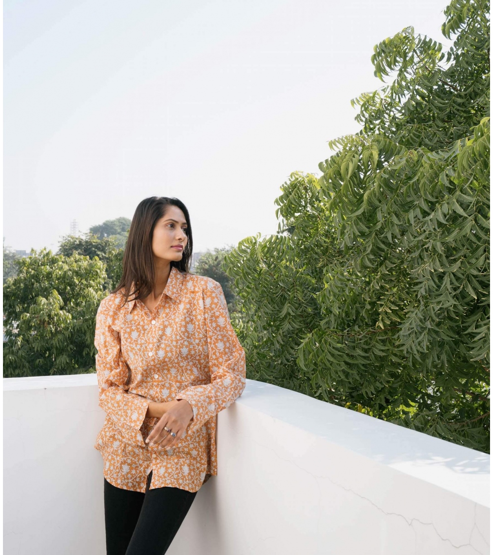 Chemise imprimée - bronze