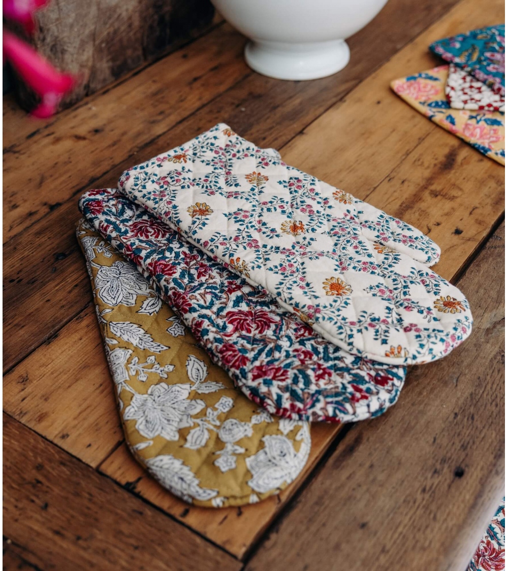 Gants de cuisine en coton imprimé