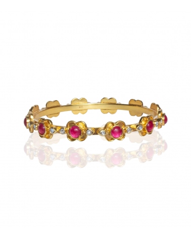 Jonc indien en quartz rouge