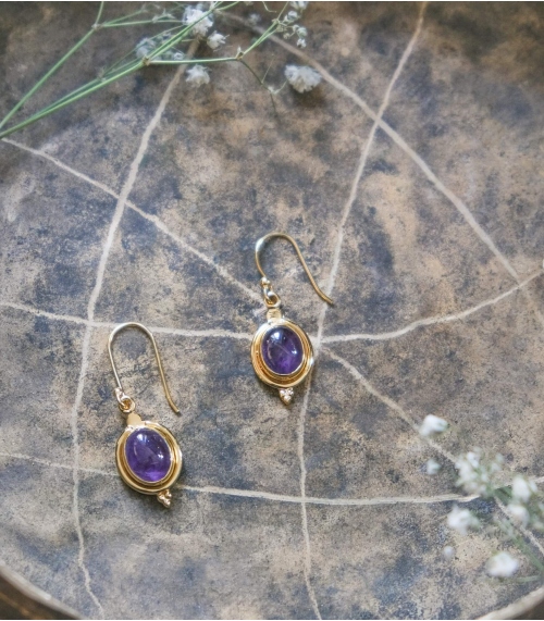 Boucles d'oreilles améthyste