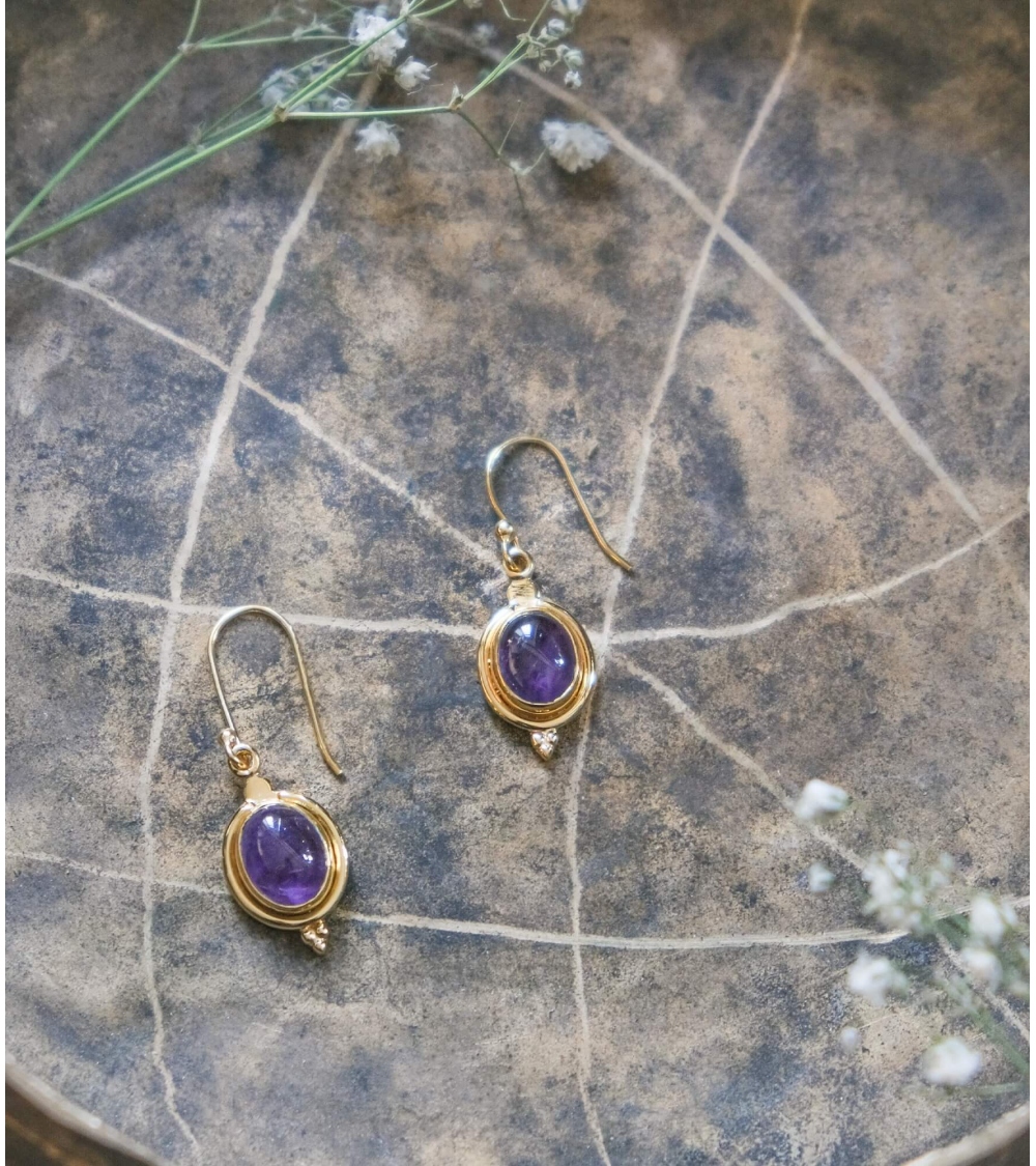 Boucles d'oreilles améthyste