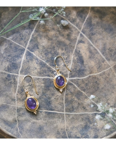 Boucles d'oreilles améthyste