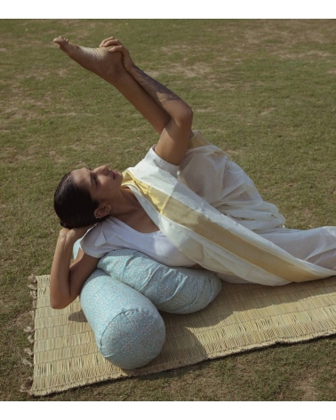 Traversin de yoga - bleu turquoise
