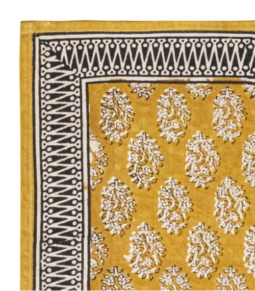 Curry yellow cotton bandana
