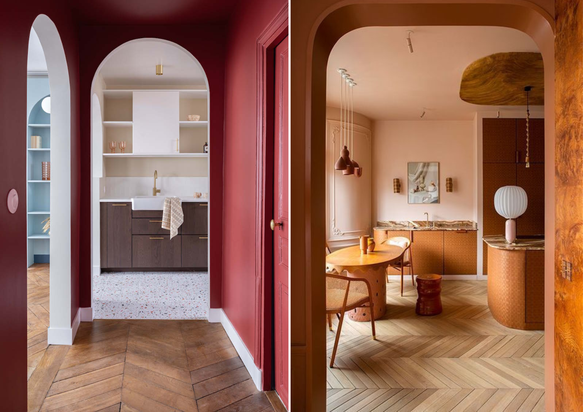 Kitchen decorating trend color block