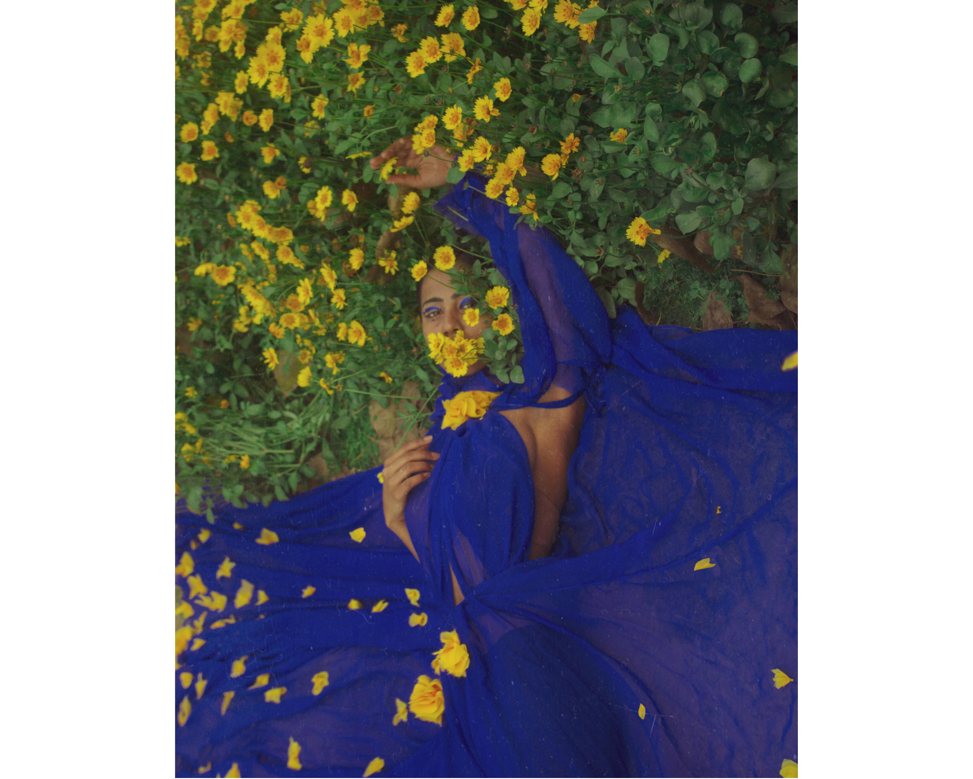 woman dressed in blue