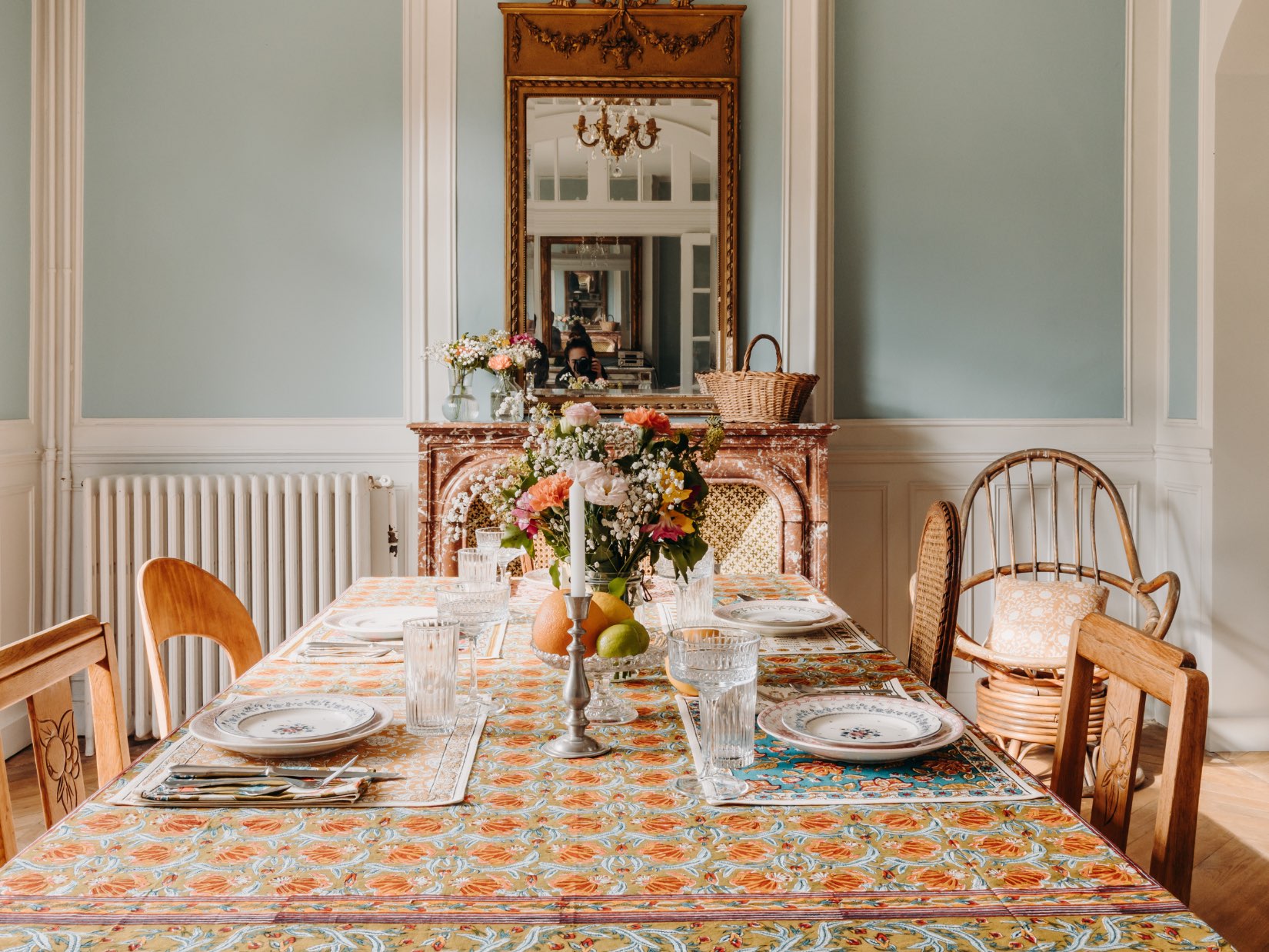 Décoration de table fleurie