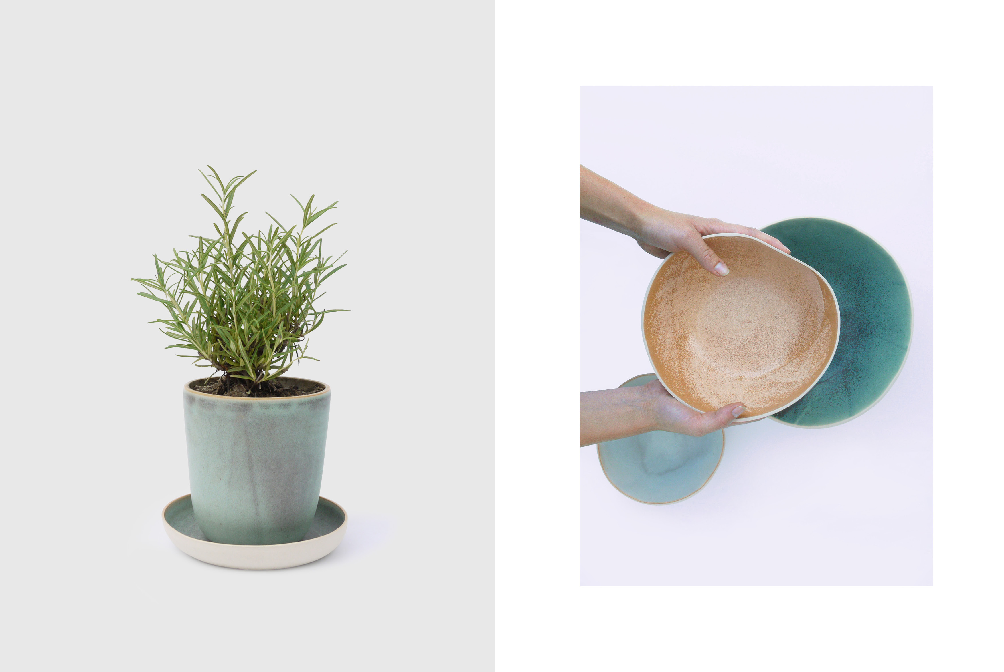 flower pot on ceramic