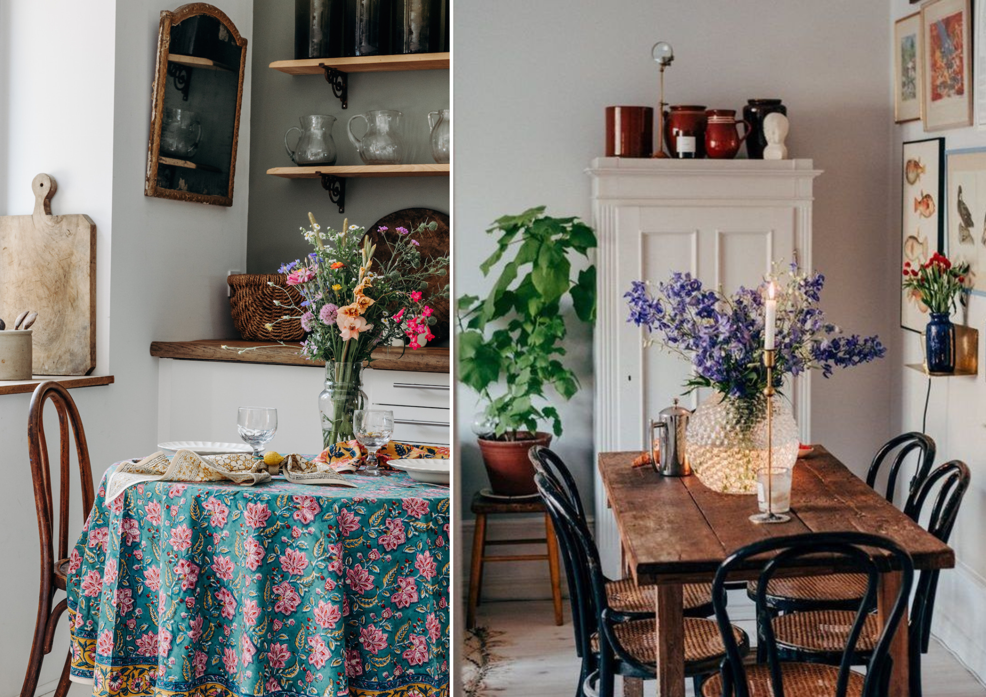 Rang round tablecloth, bohemian chic flower table