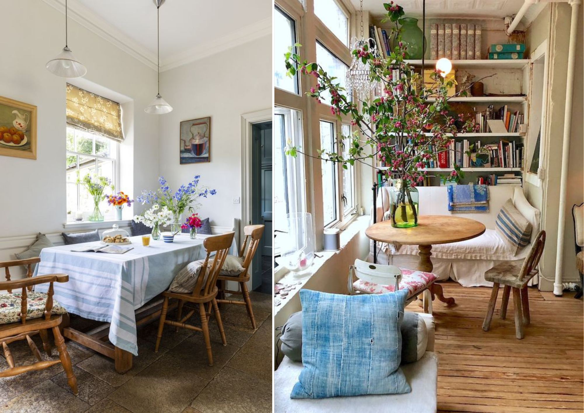 Bohemian chic atmosphere at the table