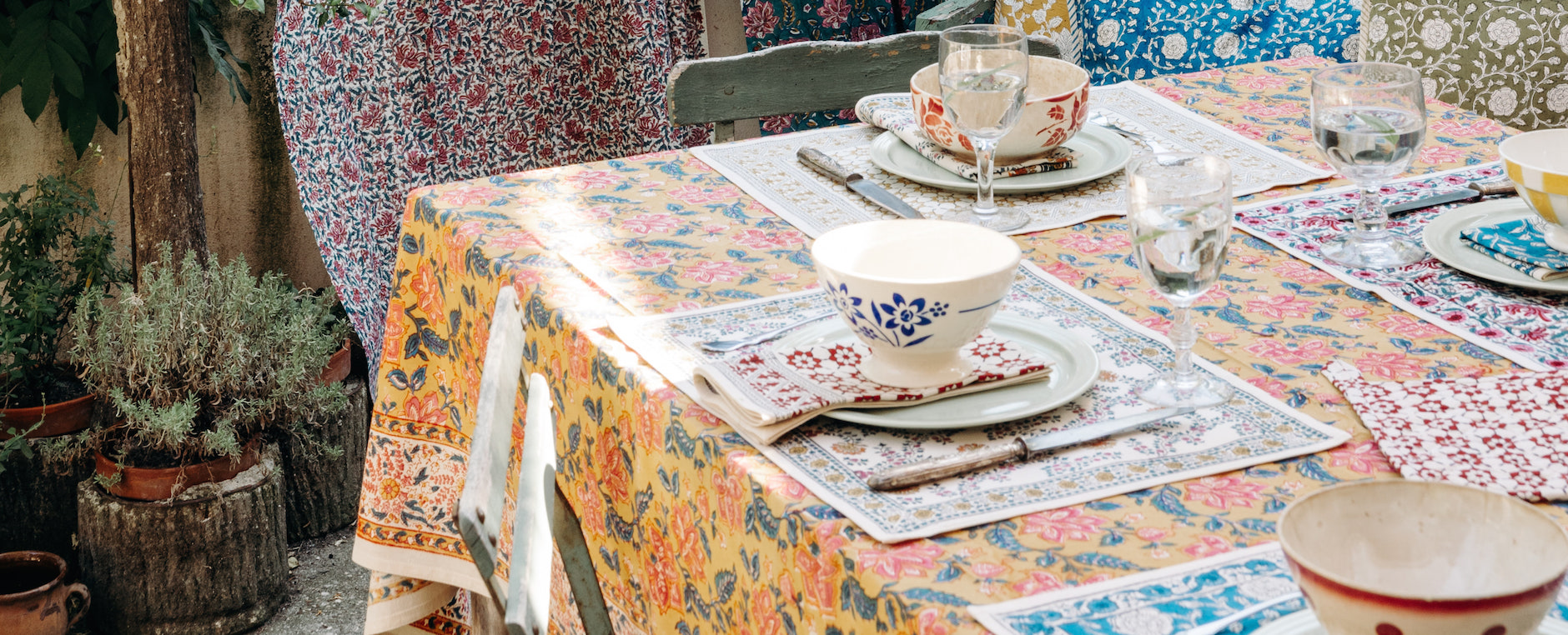 Bohemian chic table decor