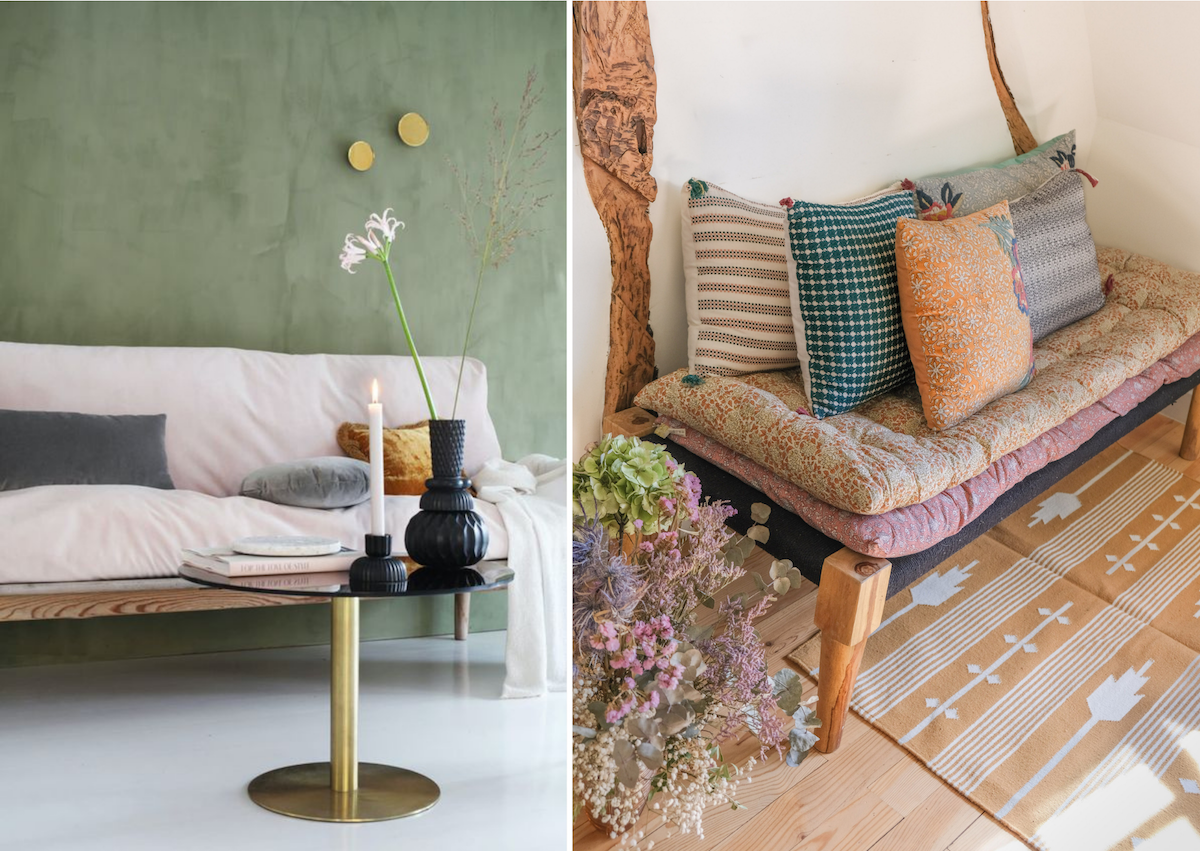 Boho chic interior decor