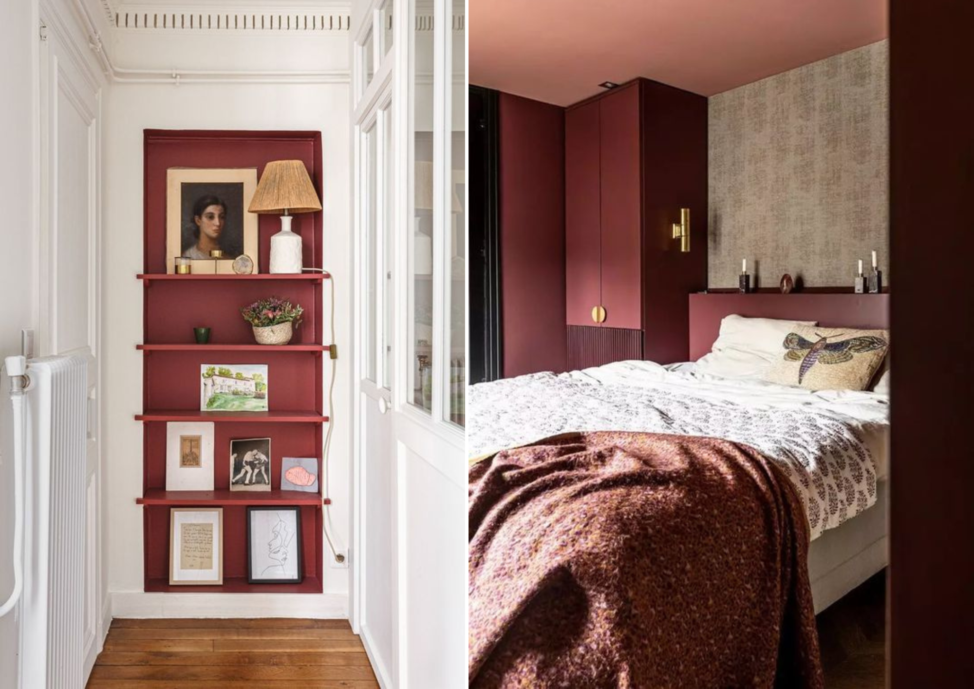 Idées décoration de couloir, Chambre à coucher dans les tons Magenta
