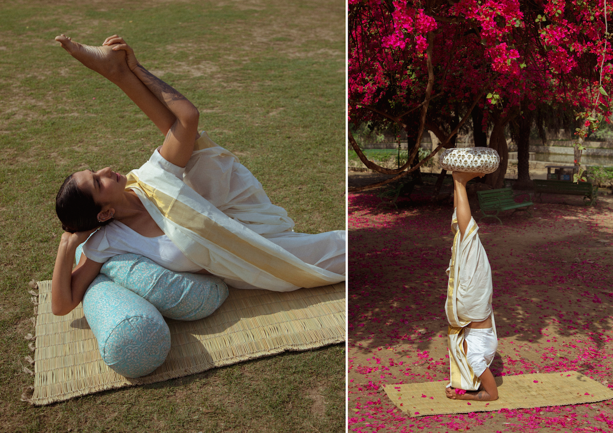 Yoga practice at Lodi Garden, Delhi